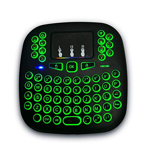 B-blackÃÂÃÂ® Mini Tastiera Retroilluminata, 2.4Ghz Mini Tastiera Senza Fili Wireless con Touchpad per PC, Pad, Android/Google TV Box, PS3, Xbox 360, HTPC, IPTV