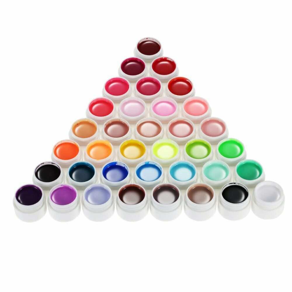 36 Gel UV Colorati Coprenti Unghie Nail Art Manicure Pure